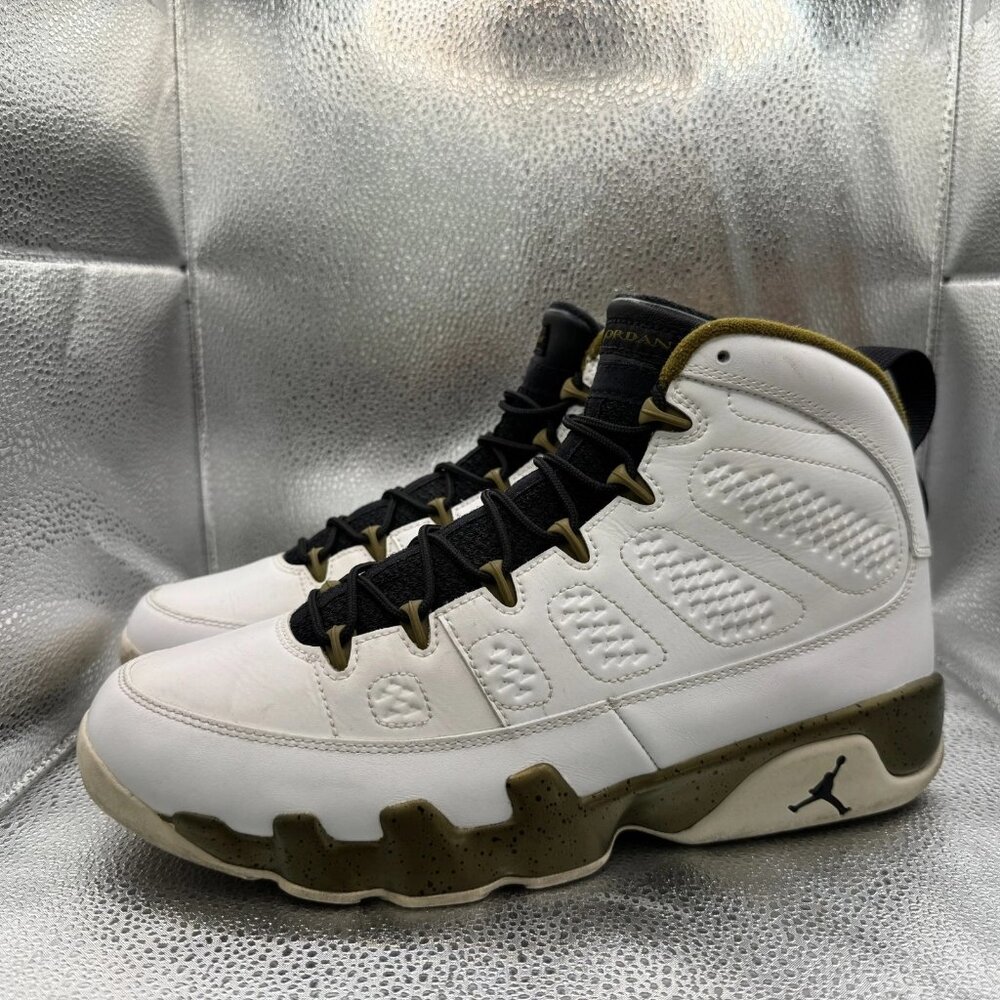 Size 10.5 Jordan 9 Retro Statue High White Mens Basketball Shoes 302370-109 - Picture 5 of 11